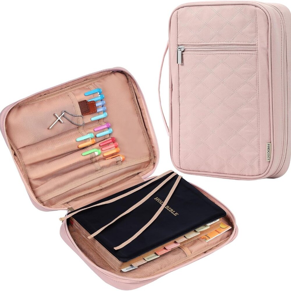 Pink Bible Cover Bag Case